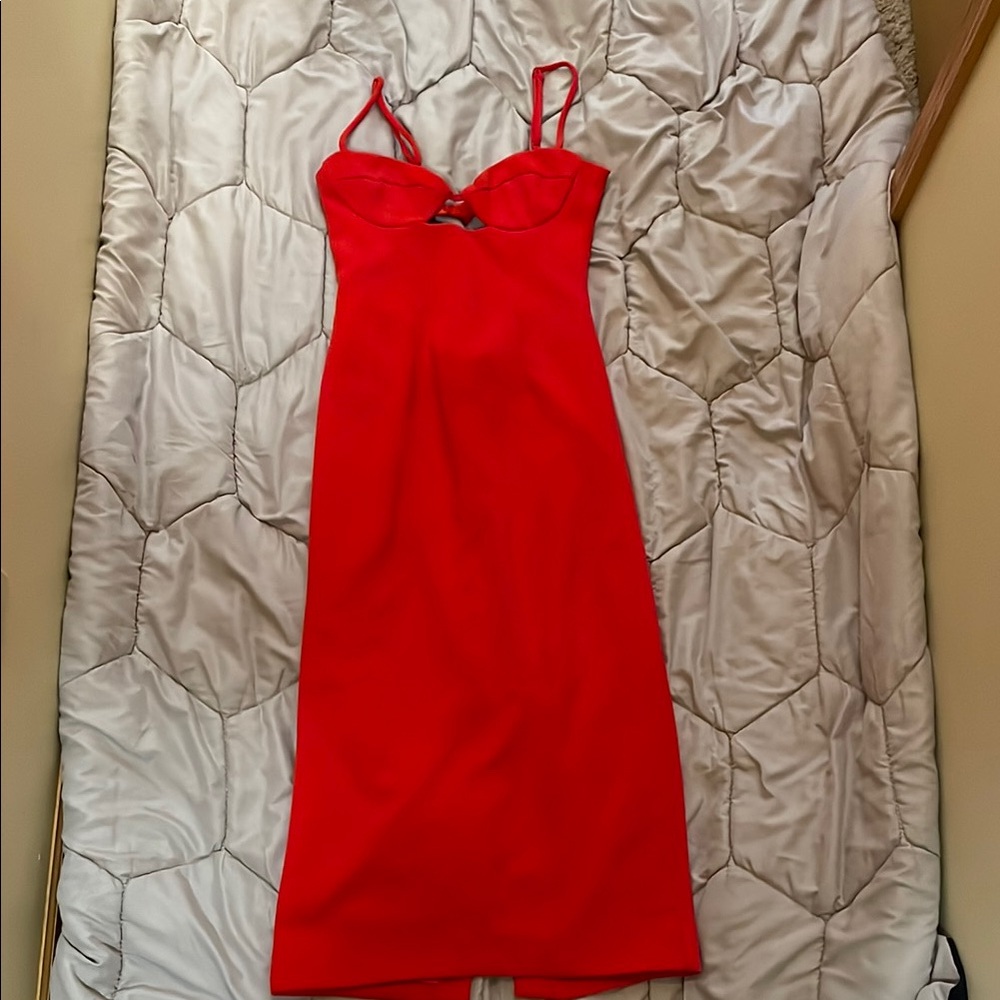 Sexy Red Bra Cup Bodycon Women's Dress